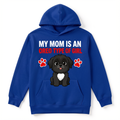 My Mom Is An Oreo Type Of Girl blue dog hoodie with Shih Tzu cartoon
