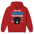 I'm An Oreo Type Of Mom red women's hoodie with black Shih Tzu cartoon