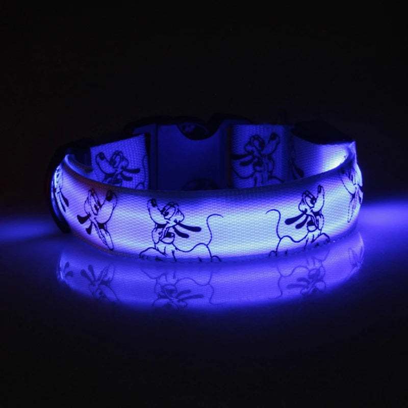 Adjustable LED Dog Collar Light USB Rechargeable Night Safety Luminous Glowing Collar Perro For Big Dogs Cat Necklace Accessorie