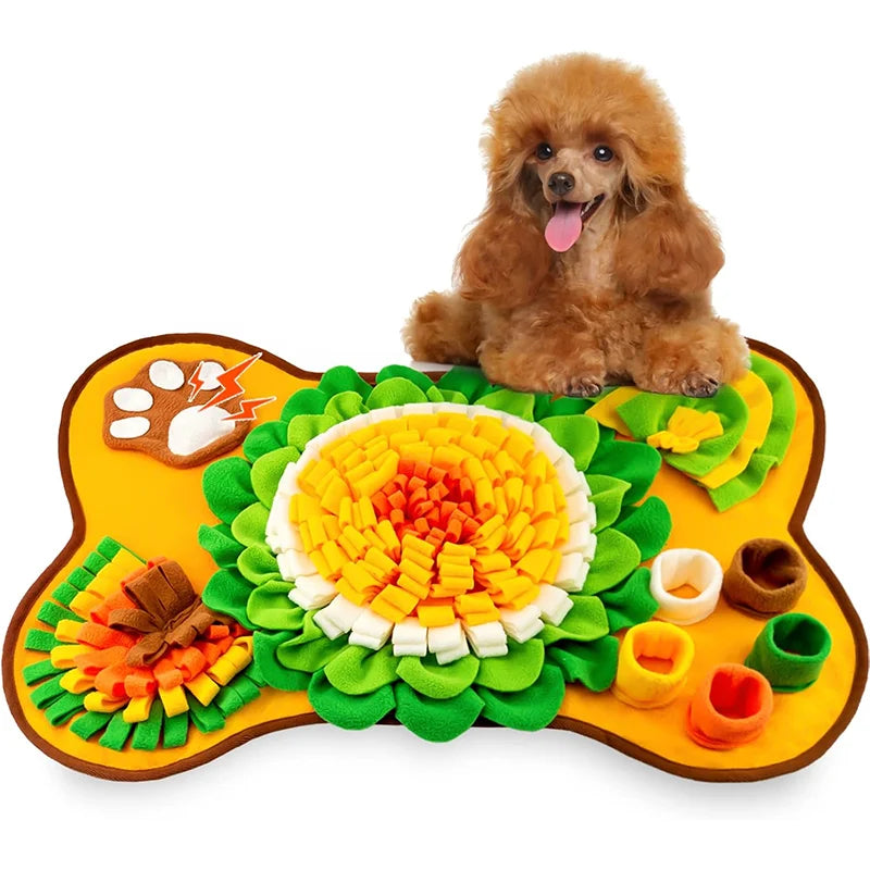 Pet Dog Snuffle Mat, Interactive Sniff Mat Feeding Mat for Dogs, Slow Feeder Dog Treat Mat for Stress Relief, Dog Birthday Gift