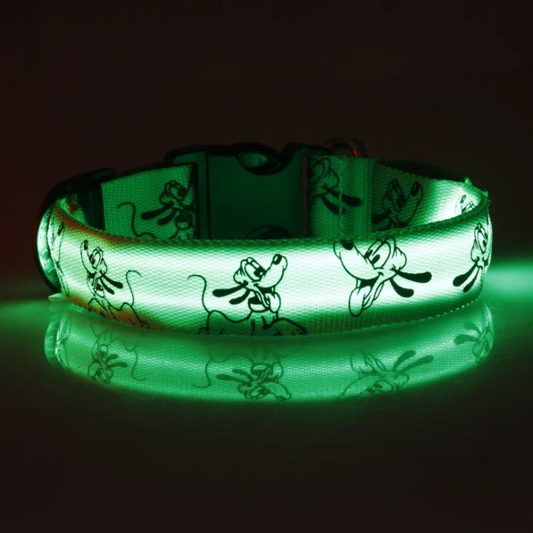 Adjustable LED Dog Collar Light USB Rechargeable Night Safety Luminous Glowing Collar Perro For Big Dogs Cat Necklace Accessorie