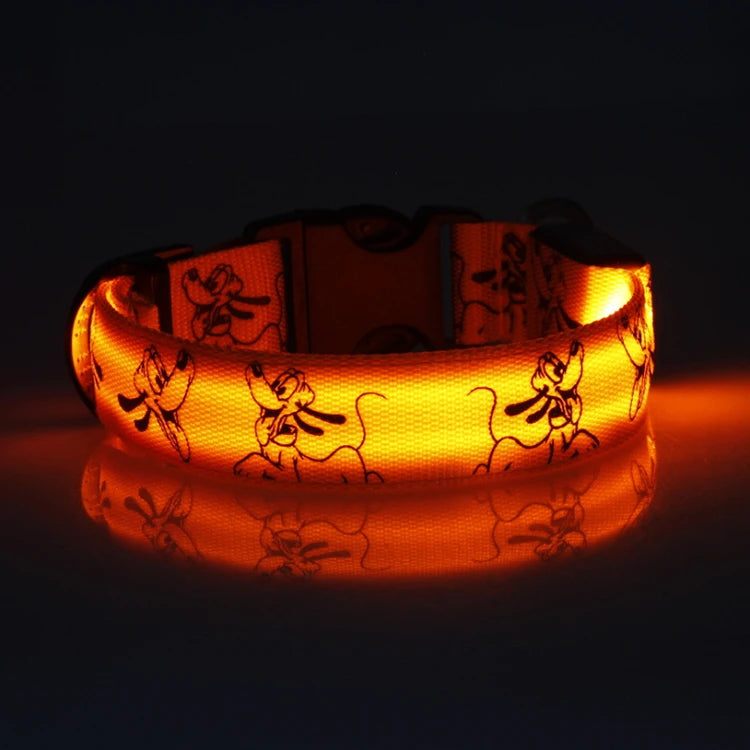 Adjustable LED Dog Collar Light USB Rechargeable Night Safety Luminous Glowing Collar Perro For Big Dogs Cat Necklace Accessorie