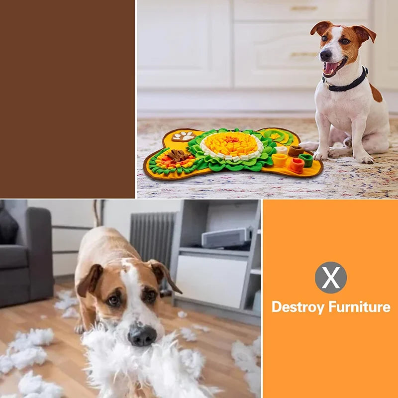 Pet Dog Snuffle Mat, Interactive Sniff Mat Feeding Mat for Dogs, Slow Feeder Dog Treat Mat for Stress Relief, Dog Birthday Gift