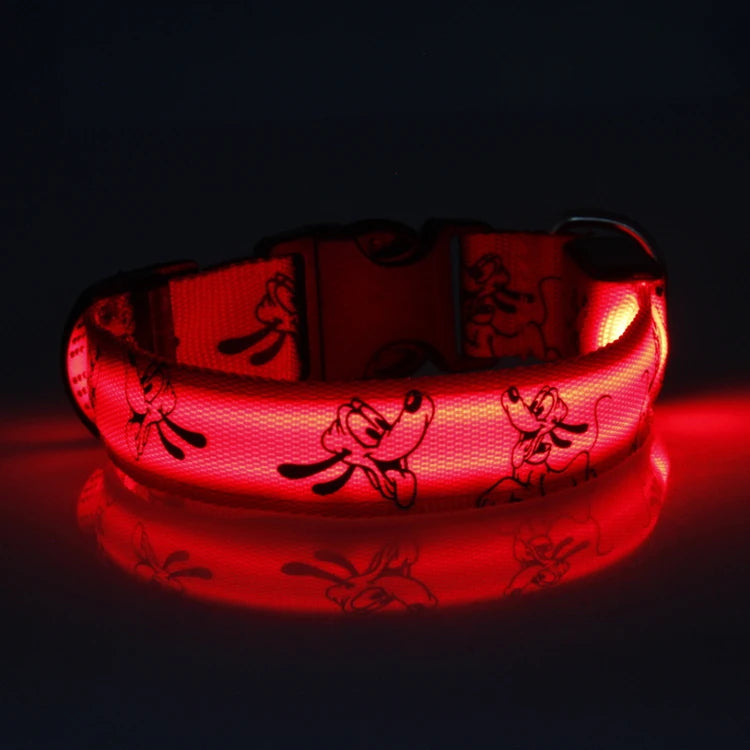 Adjustable LED Dog Collar Light USB Rechargeable Night Safety Luminous Glowing Collar Perro For Big Dogs Cat Necklace Accessorie