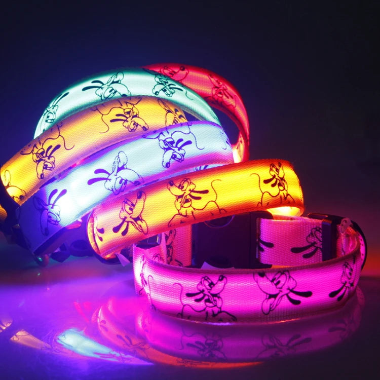 Adjustable LED Dog Collar Light USB Rechargeable Night Safety Luminous Glowing Collar Perro For Big Dogs Cat Necklace Accessorie