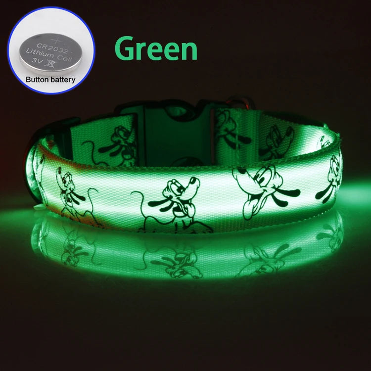 Adjustable LED Dog Collar Light USB Rechargeable Night Safety Luminous Glowing Collar Perro For Big Dogs Cat Necklace Accessorie