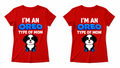I'm An Oreo Type Of Mom women's red t-shirt with Shih Tzu cartoon