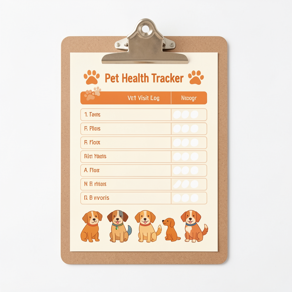Pet Vaccination & Vet Records Tracker — Printable PDF