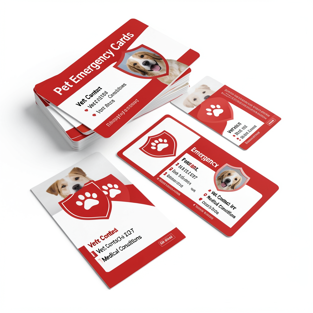 Pet Emergency Info Cards — Printable PDF
