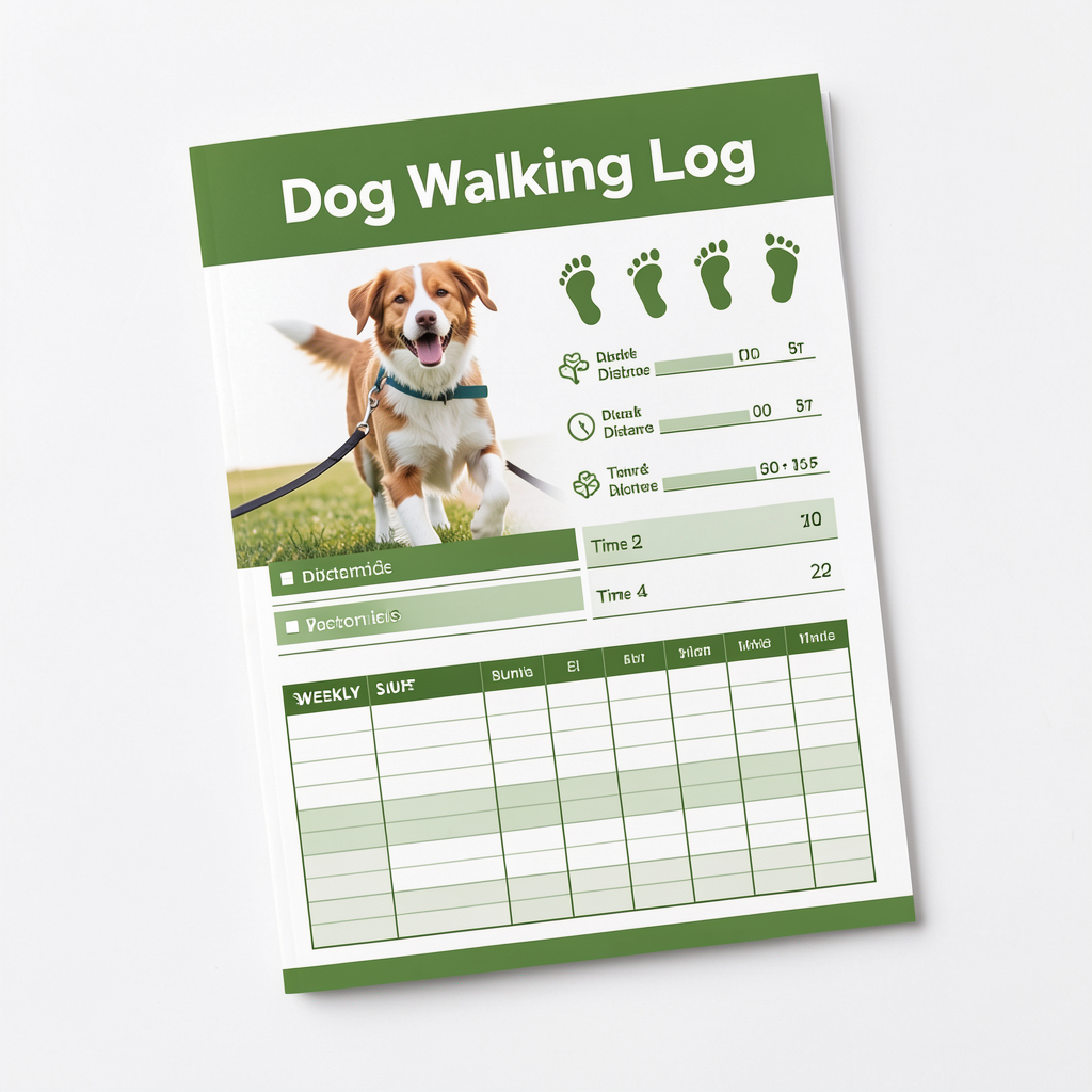 Dog Walking & Exercise Tracker — Printable PDF
