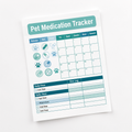 Pet Medication Schedule Tracker — Printable PDF